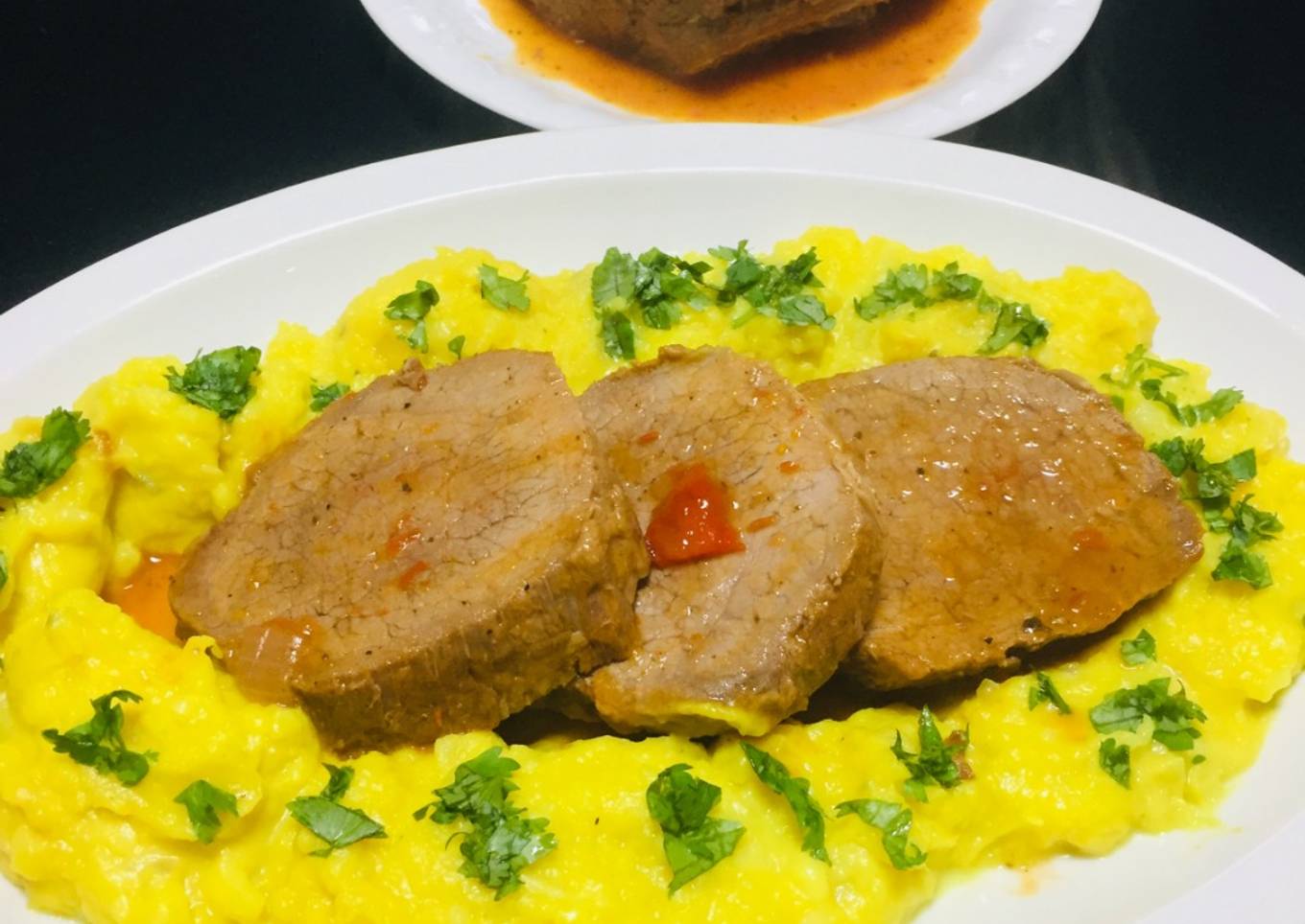 Asado Criollo con Puré de Papas y Camote PE 👌🥂