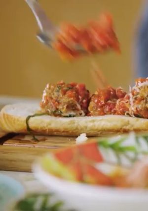 Una foto de Albóndigas con salsa napolitana