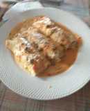 Canelones de jaiba con alcaparras