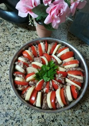صورة لوصفة بطاطس باللحمه المفرومه