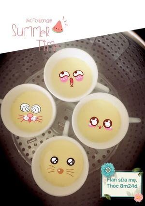 Hình của món Bánh Flan từ sữa mẹ.