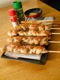 Crispy Salt-Grilled Chicken Skewers in a Skillet