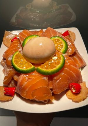 Hình của món Cá hồi ngâm tương gây thương nhớ.
