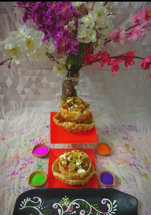 দুই স্তরের কটোরি চাট (dui storer katori chaat recipe in Bengali) রেসিপির প্রধান ছবি