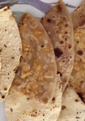 A picture of Papad paratha.