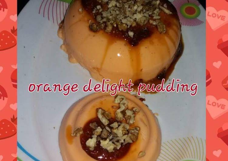 Easiest Way to Prepare Homemade Orange pudding