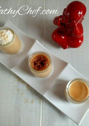 Une photo de Petits pots de crème caramel comme la laitière