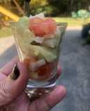 Shots de palta cebolla y tomate, infaltables en la entrada!!
