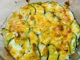 Cukkini gratin cheddar sajttal