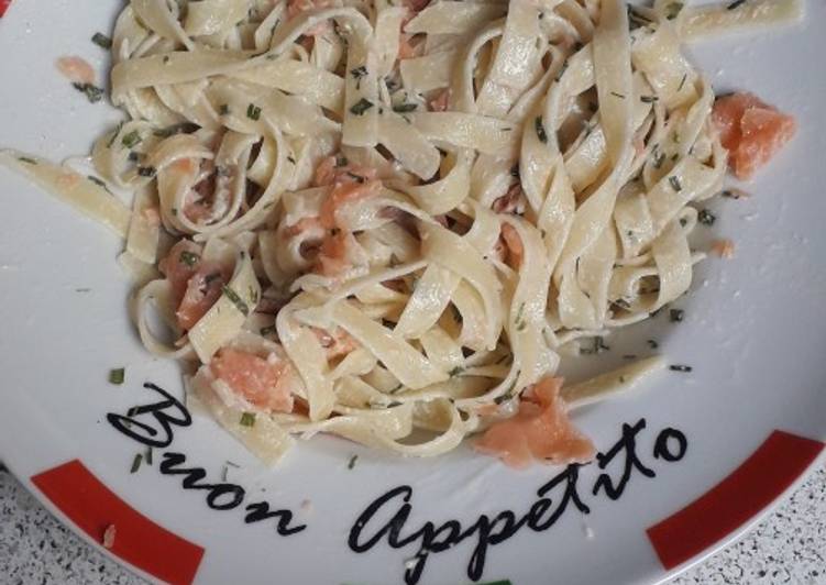 Recette: Tagliatelle au saumon