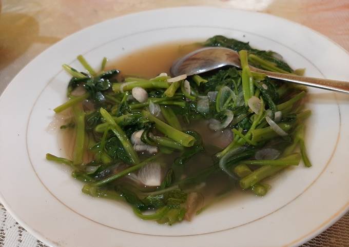 Panduan Memasak Resep Tumis kangkung No Minyak (untuk diet)