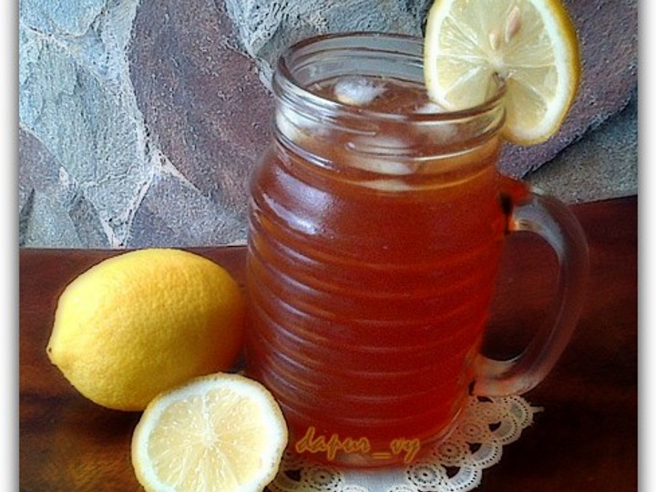 Langkah Mudah untuk Menyiapkan Honey LEMON ICE TEA with soda water yang Lezat