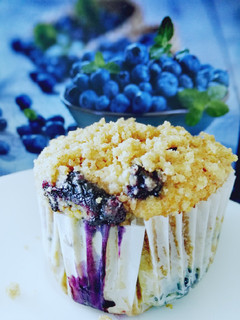 Una foto de Muffins de Arándanos con Streussel
