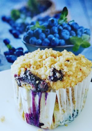 Una foto de Muffins de Arándanos con Streussel