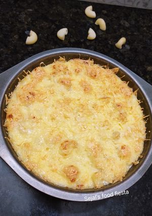 बेक्ड मेकरोनी (baked macaroni recipe in Hindi) रेसिपी मुख्य फोटो