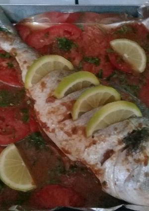 صورة لوصفة سمك في الفرن 😋😋