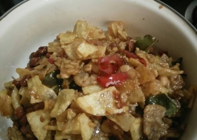 Resep buat Kering tempe kentang kacang untuk Lebaran yang sempurna
