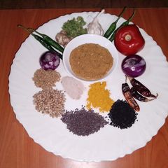 A picture of Homemade achar gosht masala.