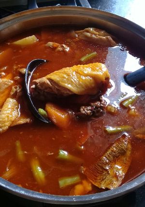 Una foto de Caldo Tlalpeño