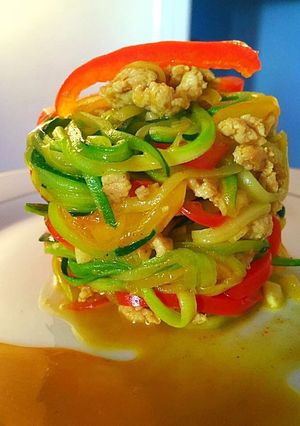 รูปของ สปาเก็ตตี้เส้น ซุกินี 