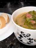 SOPA DE FUBÁ COM COUVE, CALABRESA E BACON – PRONTA EM 15 MINUTOS, FIZ COM 1/2 XÍCARÁ DE FUBÁ!