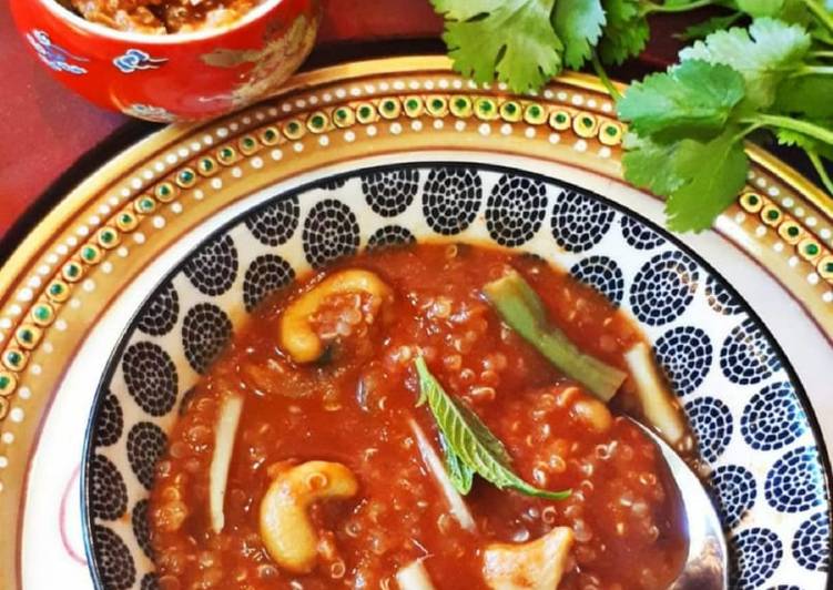 How to Make Tasty Quinoa porridge In Red Thai Gravy