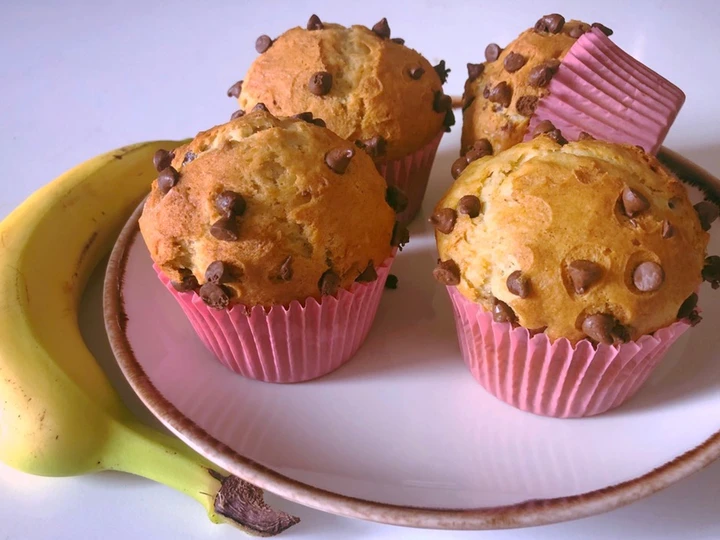 Cara Simple Membikin Resep  Banana muffins simple yang Enak Banget, Enak Banget