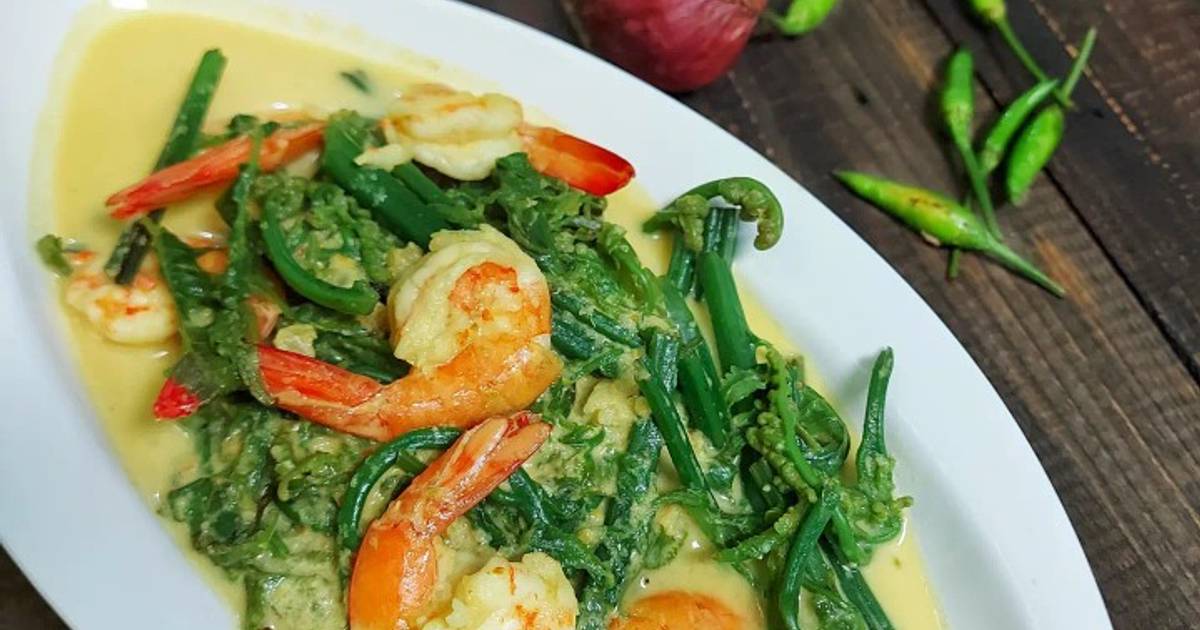 Resep Gulai Sayur Pakis Udang Oleh Hilda Lamid Cookpad