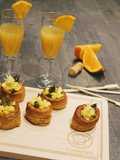 Cocktail e tartine mimosa