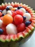 Cesto di anguria per macedonia di frutta