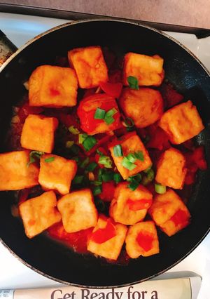 Hình của món Đậu hũ sốt cà chua 🍅.