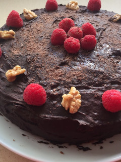 Una foto de Tarta de manzana y chocolate