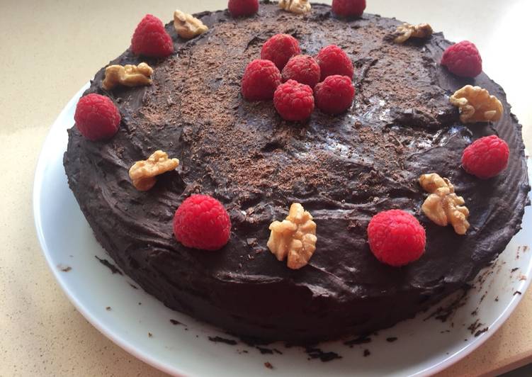 Tarta de manzana y chocolate