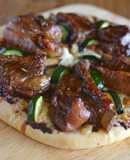 Pork spare rib pizza！