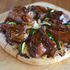 A picture of Pork spare rib pizza！.