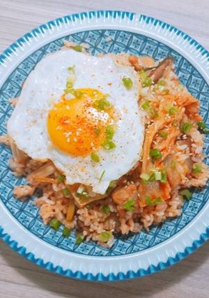Hình của món Cơm chiên kim chi.