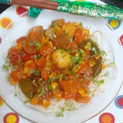 A picture of Vegetable Medley & Noodles Platter.