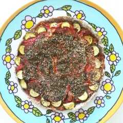 Une photo de Tarte aux légumes de saison et tartinade de lentilles