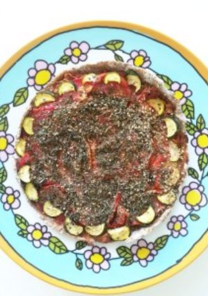 Une photo de Tarte aux légumes de saison et tartinade de lentilles