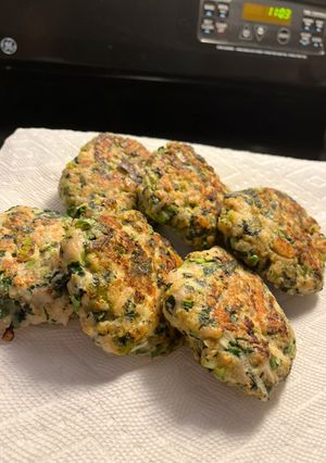 Una foto de ✨🌟Hamburguesas de pollo y espinaca✨🌟