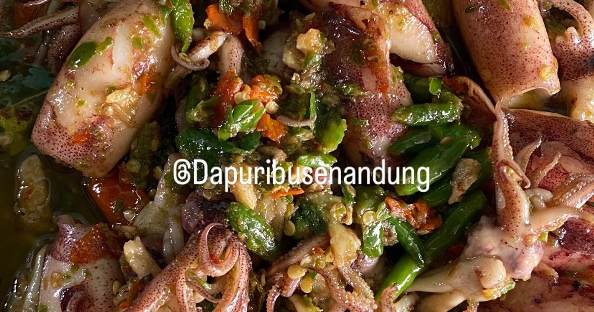 Cumi geprek / Cumi laut pedas