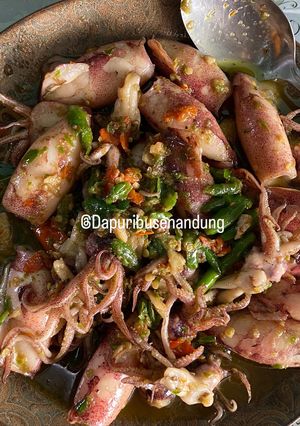 Foto resep Cumi geprek / Cumi laut pedas