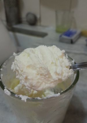 Una foto de (Keto) crema agria