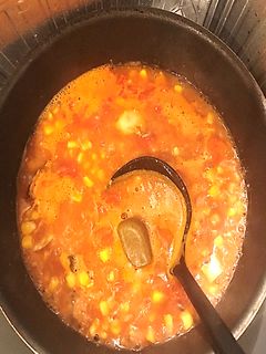 A picture of Canned mackerel curry.