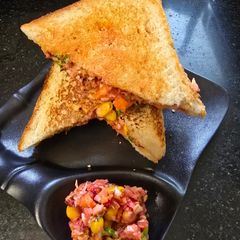 A picture of Coleslaw sandwich.