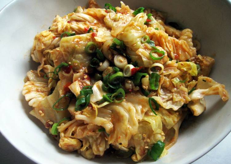 Recipe of Ultimate Spicy Garlic Miso Cabbage