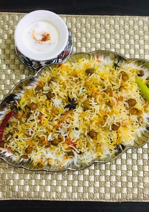 A picture of Leftovers chikkar chanay biryani.