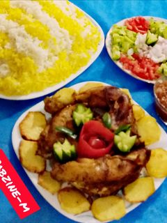 عکسی از دستور مرغ زعفرانی با طعم سماق