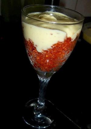A picture of Gajar ka halwa with Rabri.