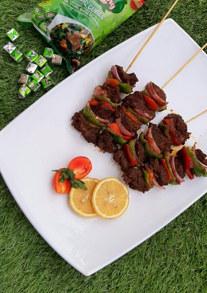 A picture of Beef skewers.